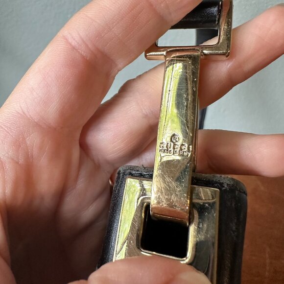 GUCCI Small Canvas Shoulder Bag | black w gold hardware - Picture 12 of 12